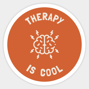 Therapy Is Cool - Mental Health Awareness Sticker